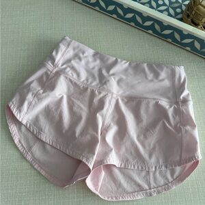 Pink Speed Up MidRise Lined Short 2.5” Gentle worn in a non-smoking home